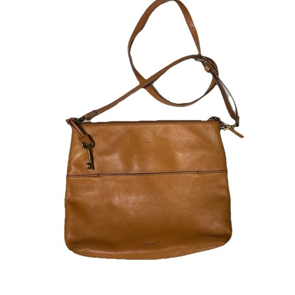 Fossil Fiona Leather Crossbody Bag Tan Brown Purse - Picture 1 of 16